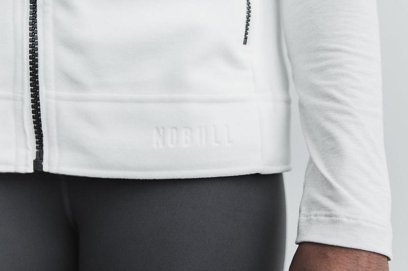 Women's Nobull WoArctic Vest Hoodie White | SG Z3147U